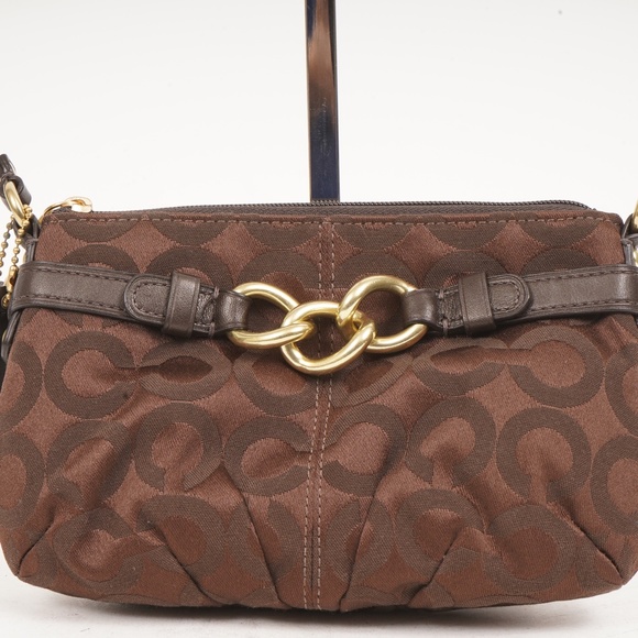 NWT $98 Coach Brooke Op Art Brown/Ebony Wristlet 43105 BBREB - Picture 3 of 12